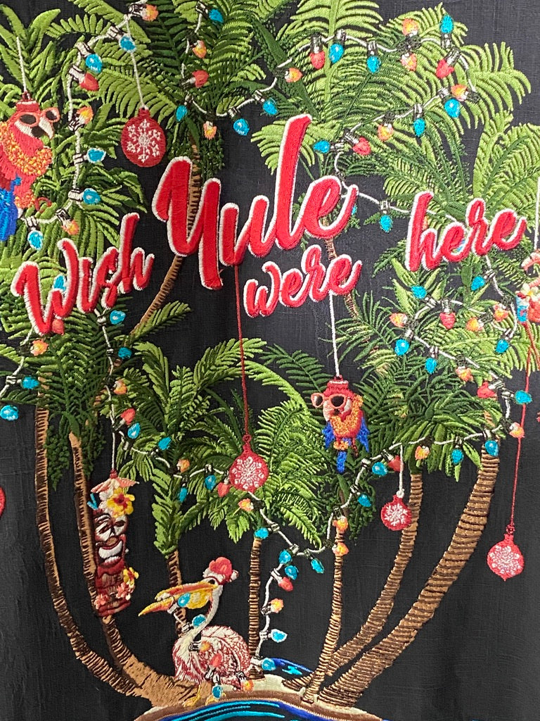 Magellan Lifestyle Tommy Bahama Wish Yule Were Here 100% Silk Shirt